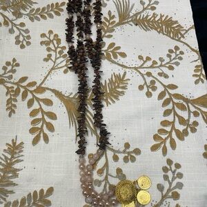 Handmade Boho Clove necklace with pendant and luxury beads - two strand